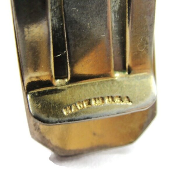 Engraved REL Money Clip Gold Tone Diamond Wallet Credit Card Cash - Picture 7 of 10